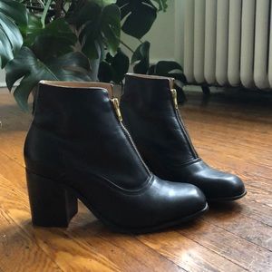 H By Hudson Piper Zip Front Heeled Ankle Boot